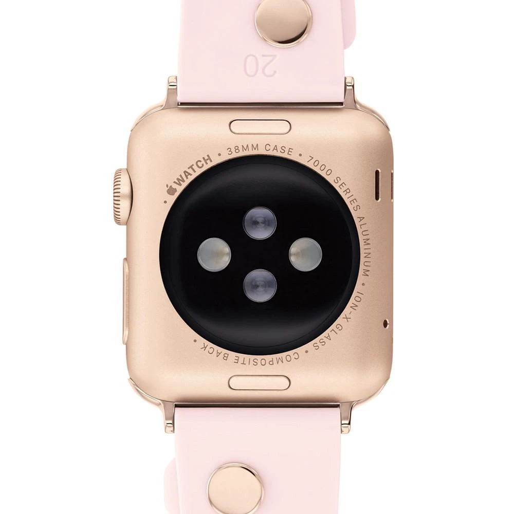 COACH Women's Tea Rose Blush Rubber 38/40/41mm Apple Watch Band 5