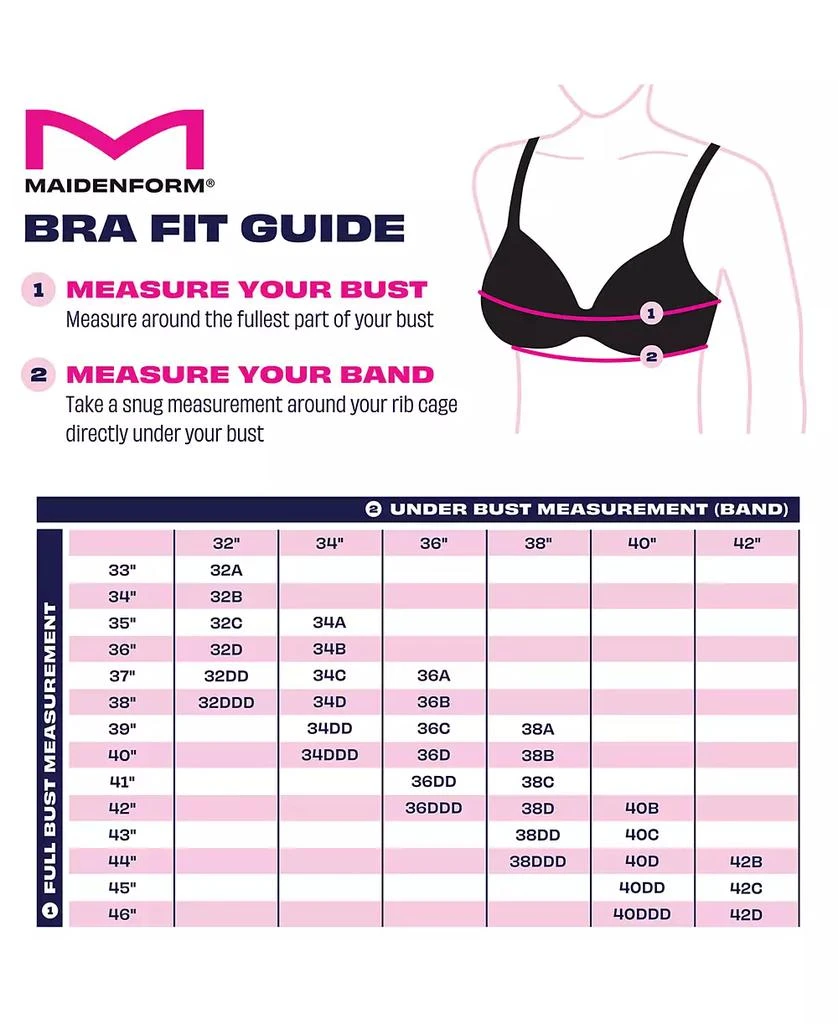 Maidenform Comfort Devotion Extra Coverage Lace Shaping Underwire Bra 9404 5