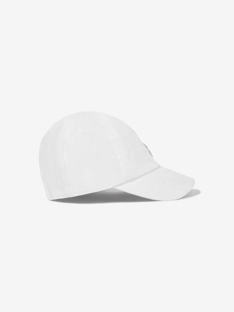 Moncler Baby Boys Logo Cap in White 2