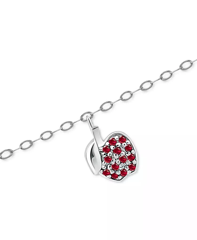 Giani Bernini Lab-Created Ruby Apple Cluster Ankle Bracelet in Sterling Silver, Created for Macy's 3