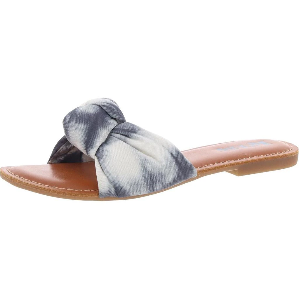 KORKS SOLEIL Womens Bow Satin Slide Sandals 1