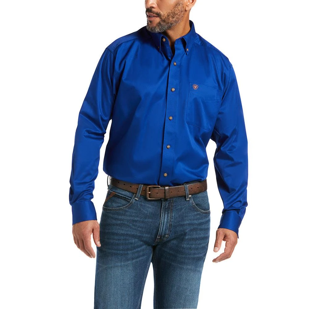 Ariat Solid Twill Long Sleeve Button Up Shirt 1