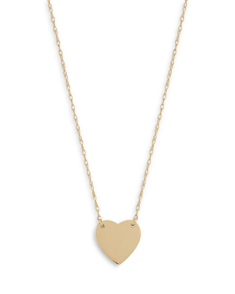 Moon & Meadow 14K Yellow Gold Heart Pendant Necklace, 16-18" 1