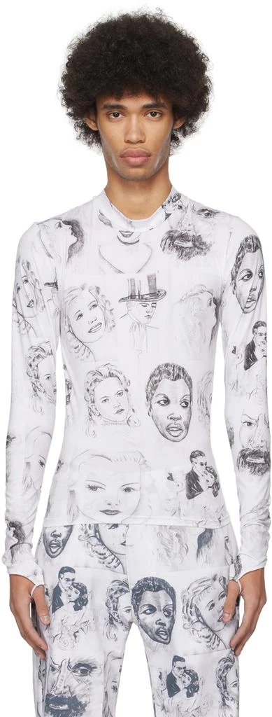 Maisie Wilen White Body Shop Long Sleeve T-Shirt 1