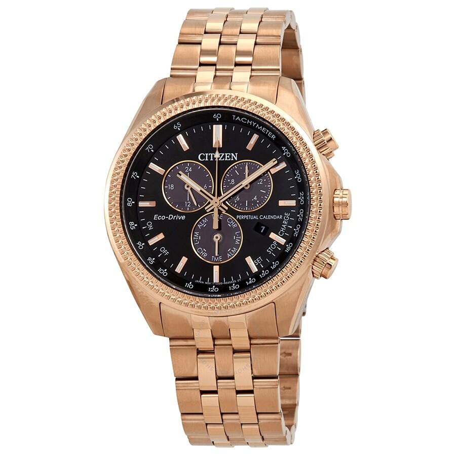 Citizen Brycen Perpetual Chronograph Eco-Drive Black Dial Men's Watch BL5563-58E