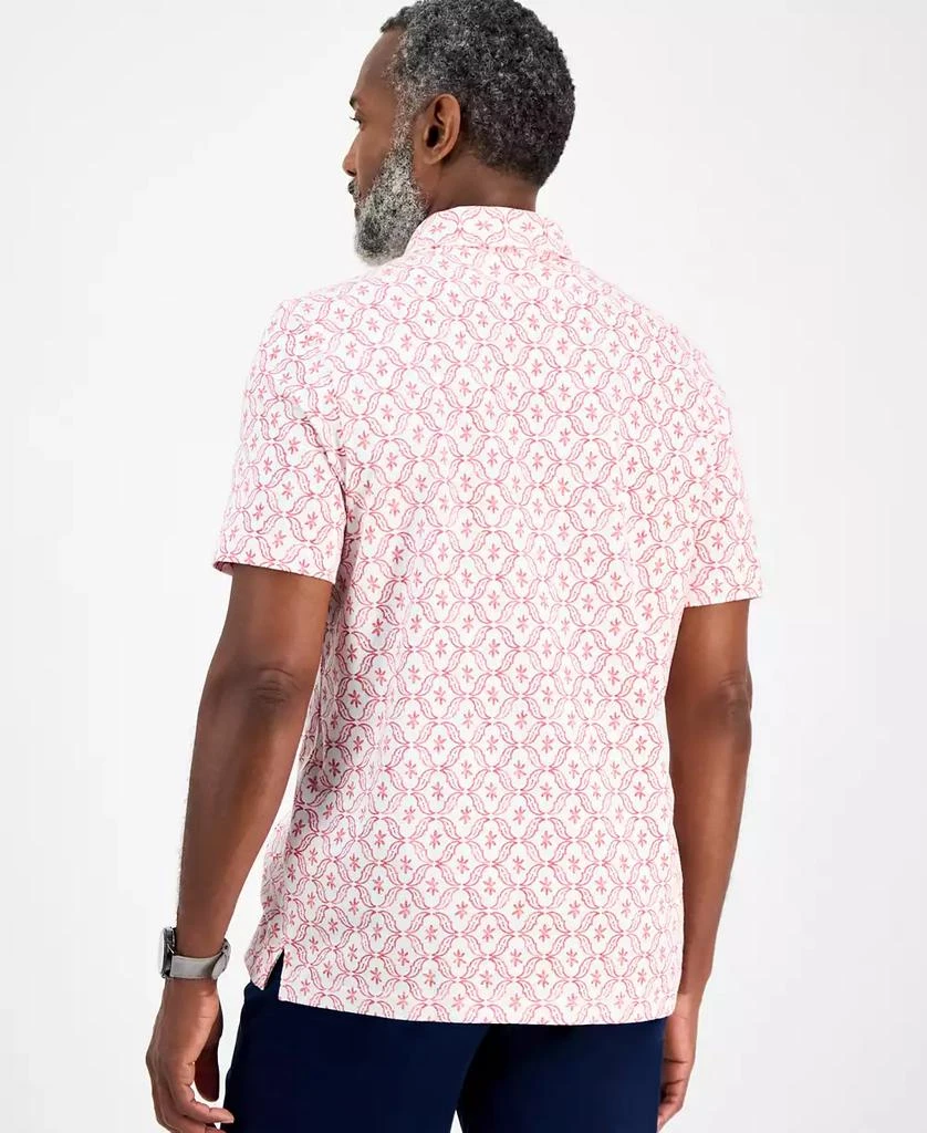 Club Room Men's Ted Short Sleeve Medallion Print Polo Shirt, Exclusively at Macy's 5