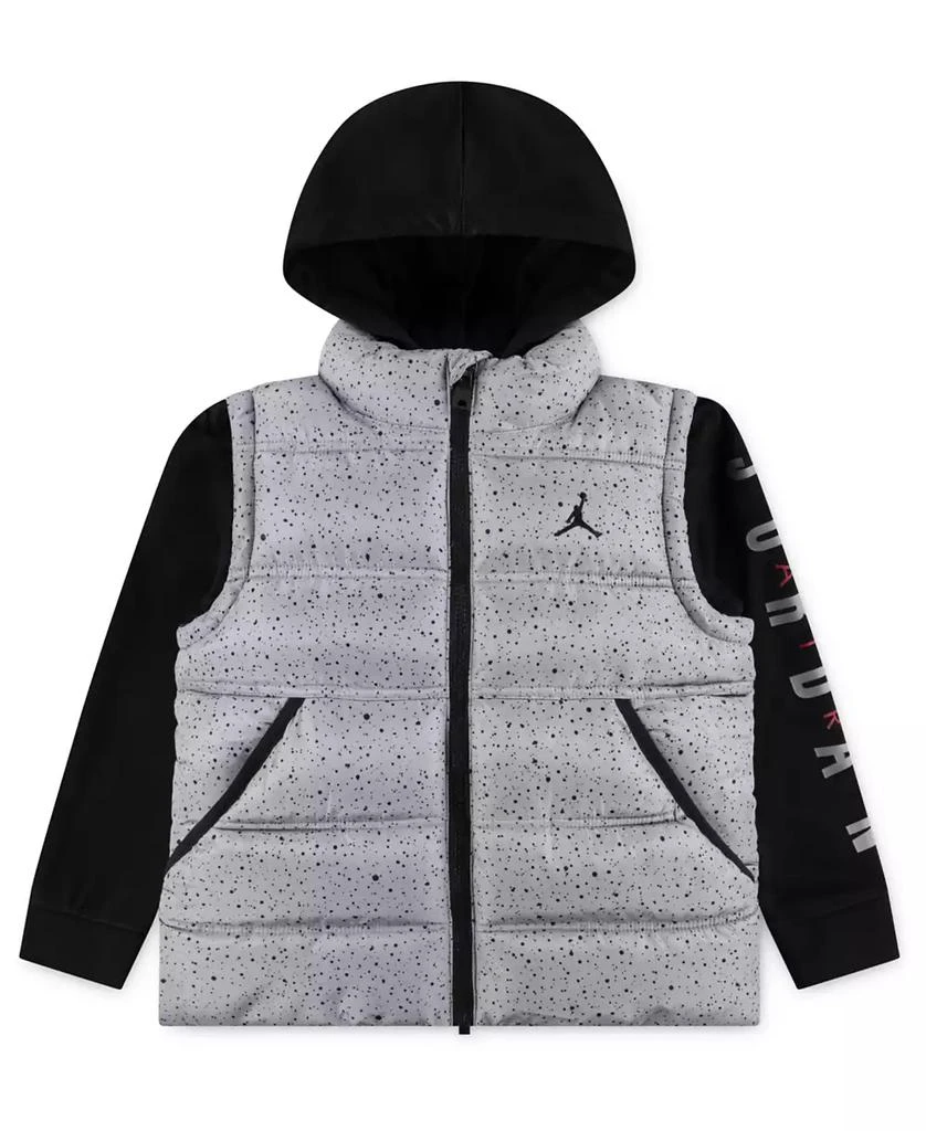 Jordan Little and Toddler Boys Layered-Look Hooded Jacket