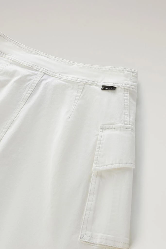 Woolrich Garment-Dyed Wrap Cargo Skirt in Cotton Twill - Women - White 3
