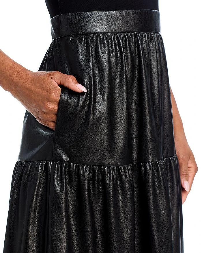 Alice + Olivia Chara Sleeveless Faux Leather Midi Dress 6