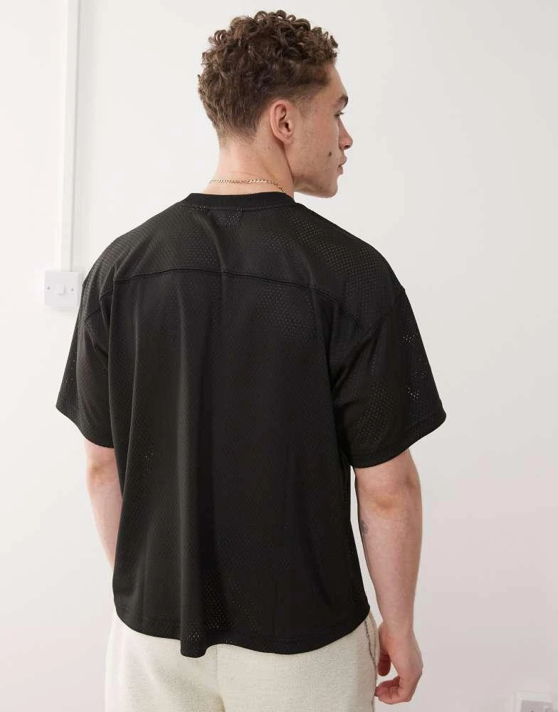 Obey Obey large logo football jersey in black 2
