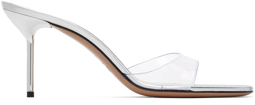 Paris Texas Silver Lidia Mule 70 Heeled Sandals 1
