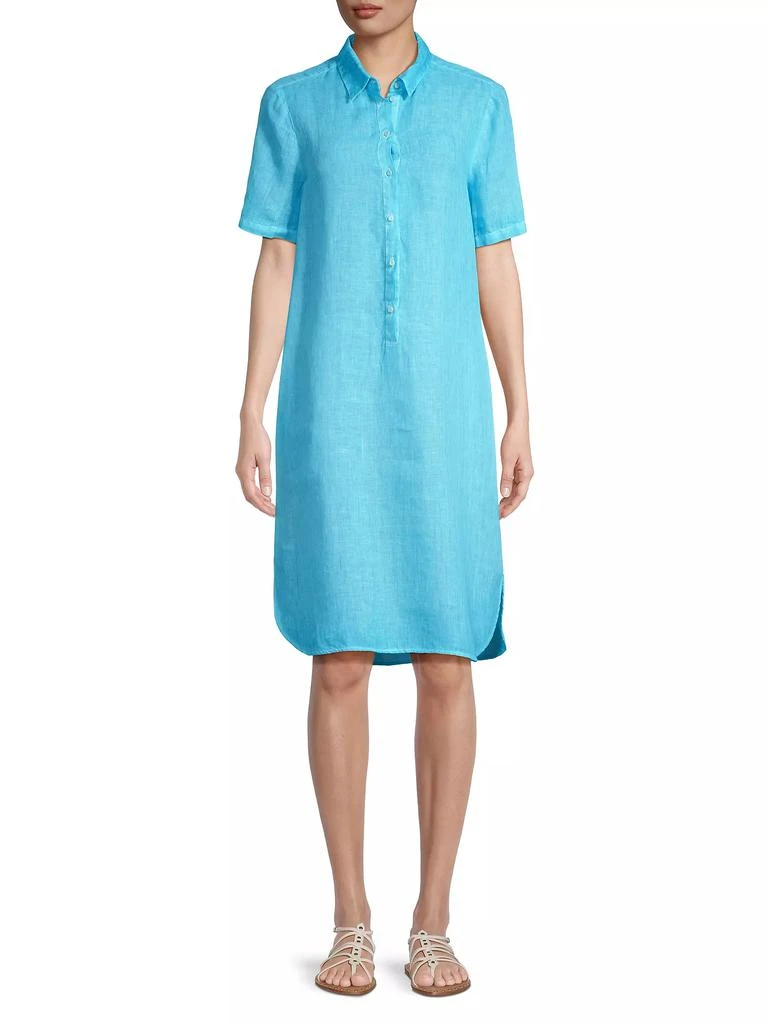 120% Lino Linen Midi Shirtdress 3