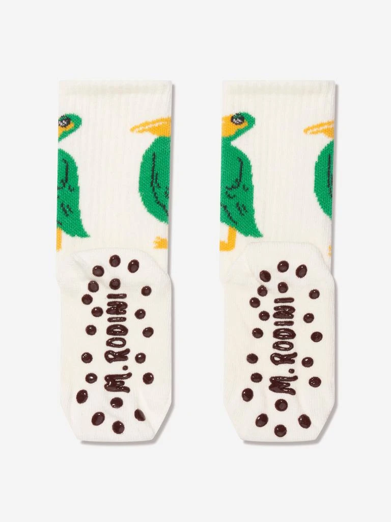 Mini Rodini Mini Rodini Kids Pelican Anti Slip Socks in White 2