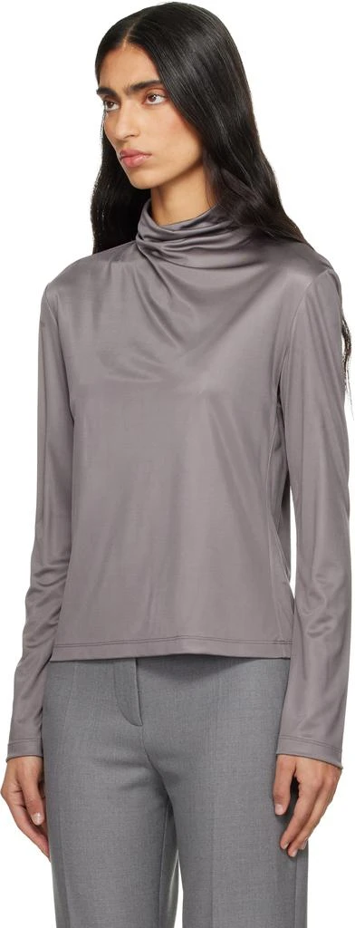 Dries Van Noten Gray Jersey Turtleneck 4