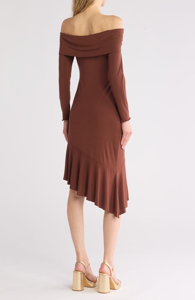 19 Cooper Off-the-Shoulder Long Sleeve Dress