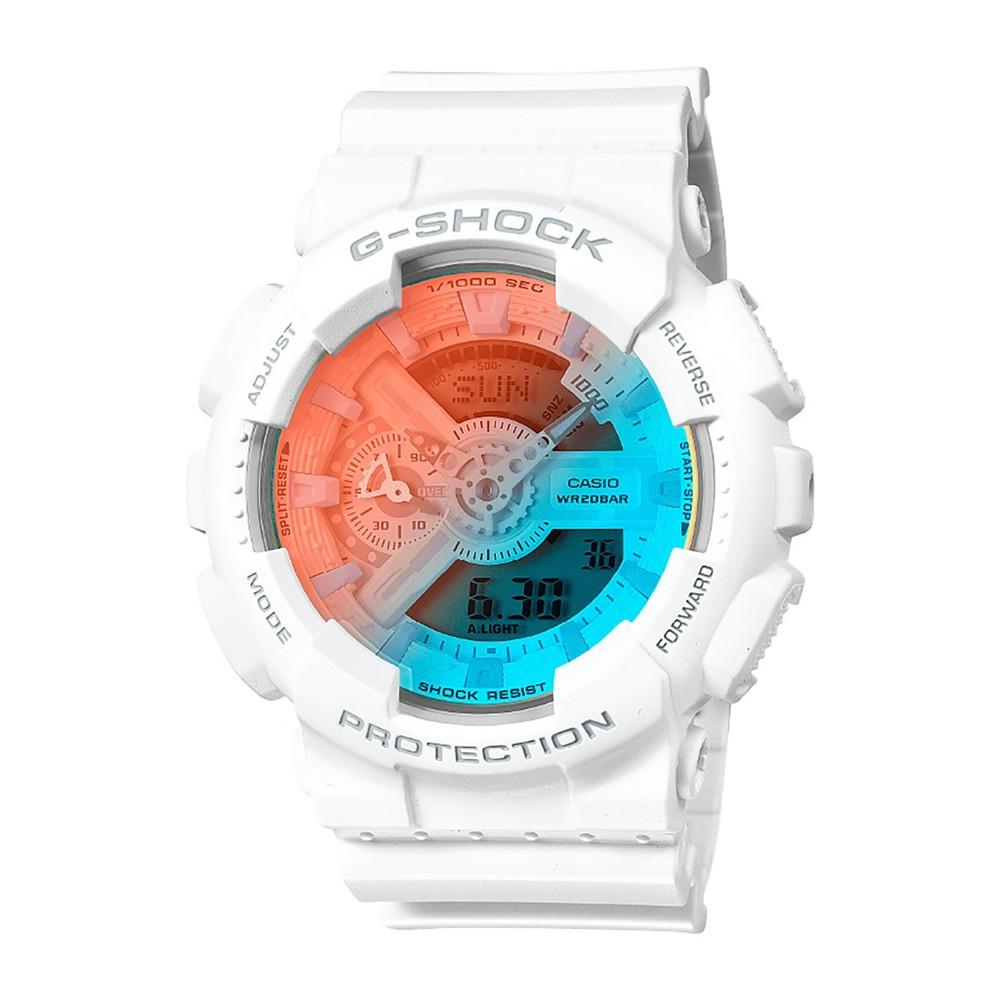 G-Shock Men's Analog Digital White Resin Watch, 51.2mm GA110TL-7A