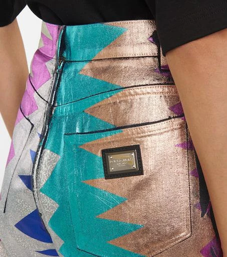 Dolce 
Gabbana High-rise printed straight jeans 5