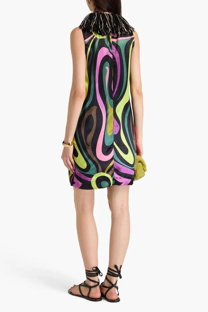 PUCCI Fringed printed satin mini dress 3