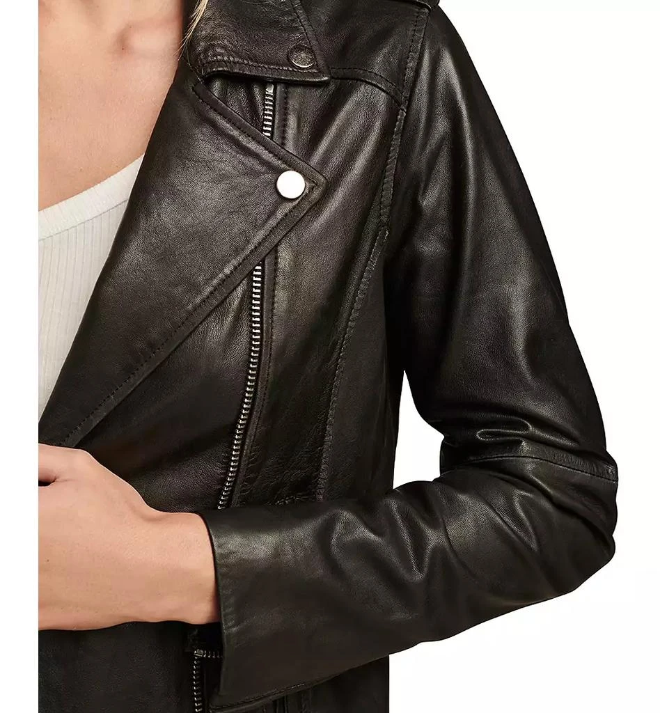 Lucky Brand Women's Classic Leather Moto Jacket 4