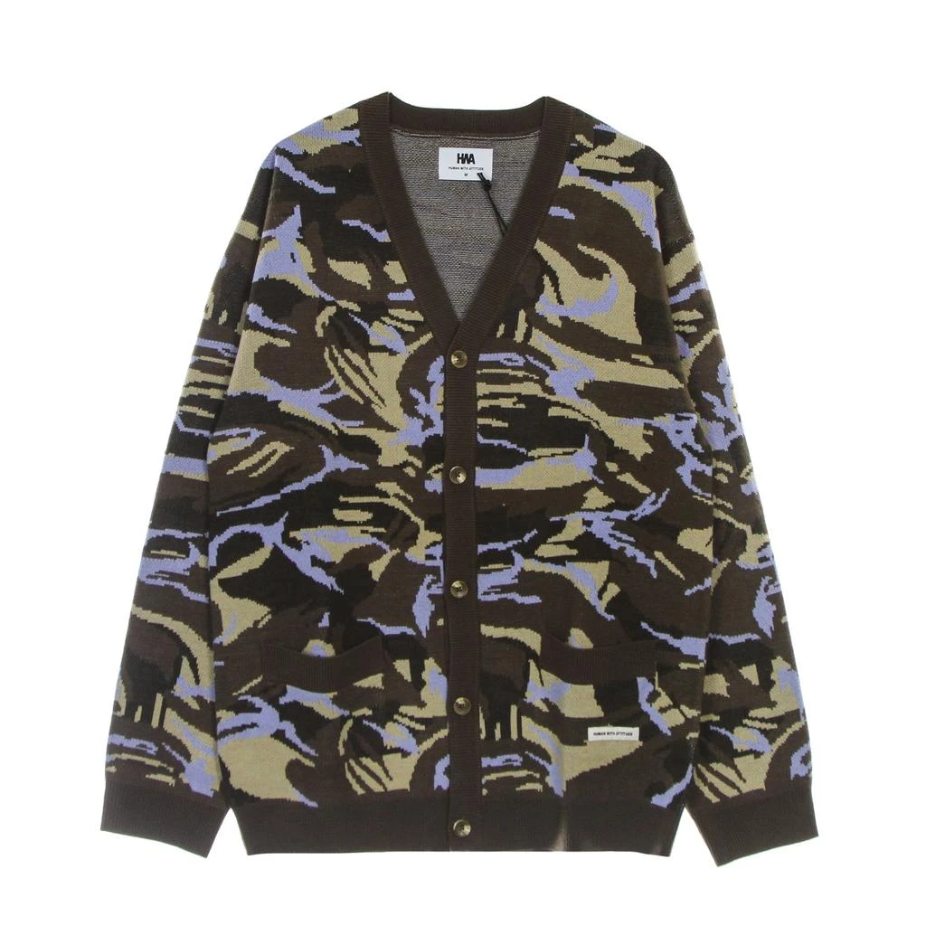 Human With Attitude Men's Cardigan Andre Cardigan Camo 1