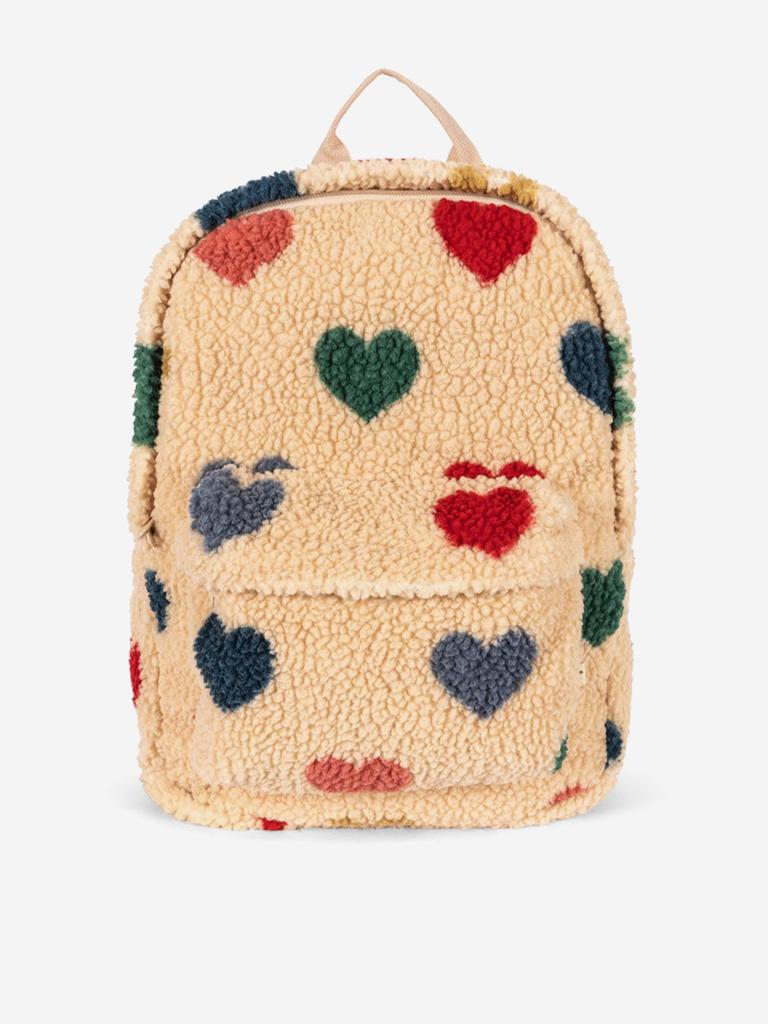 Konges Slojd Girls Jody Teddy Backpack in Ivory (34cm)