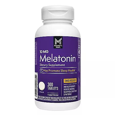 Member's Mark Member's Mark Timed-Release Melatonin Tablets, 10 mg, 250 ct.