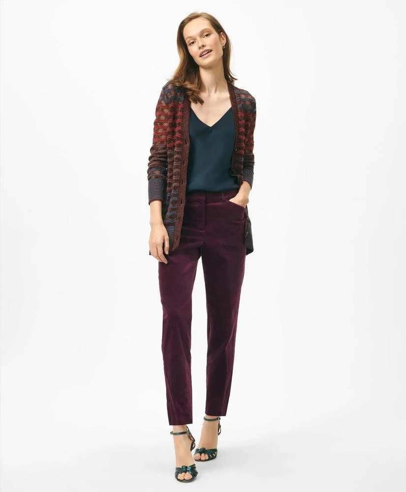 Brooks Brothers Tunic Twinset Cardigan in Colorful Metallic Cotton Blend 3