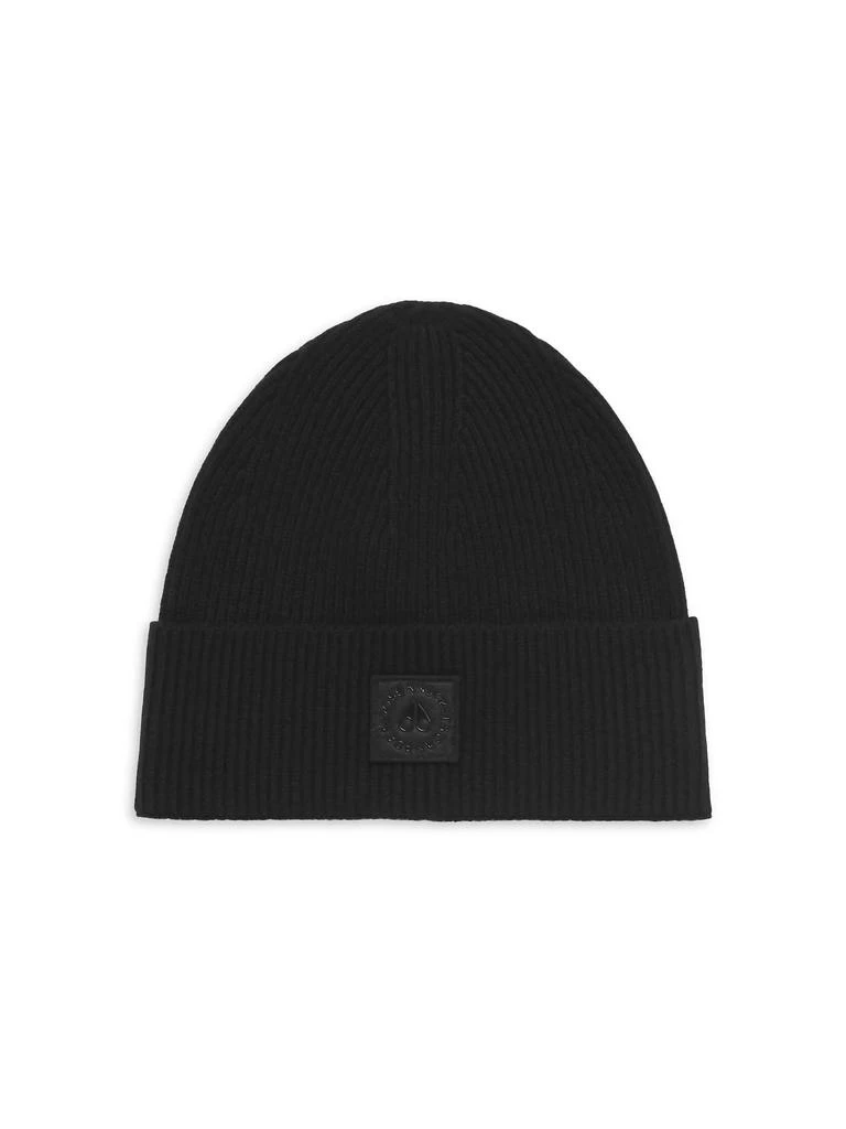 Moose Knuckles Snowbank Cuffed Wool Beanie Hat 1