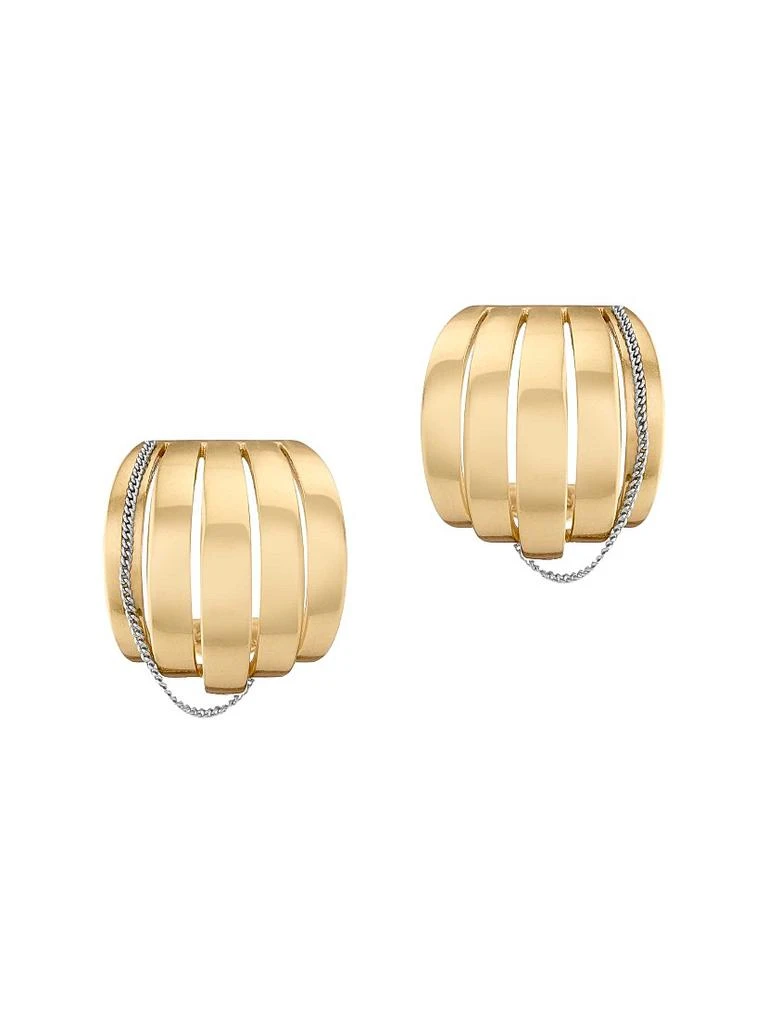 Demarson Allegra 12K-Gold-Plated 
Silvertone Hoop Earrings