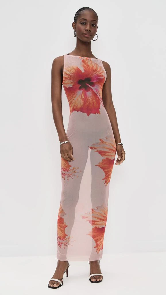 Good American Gauze Mesh Maxi Dress 7