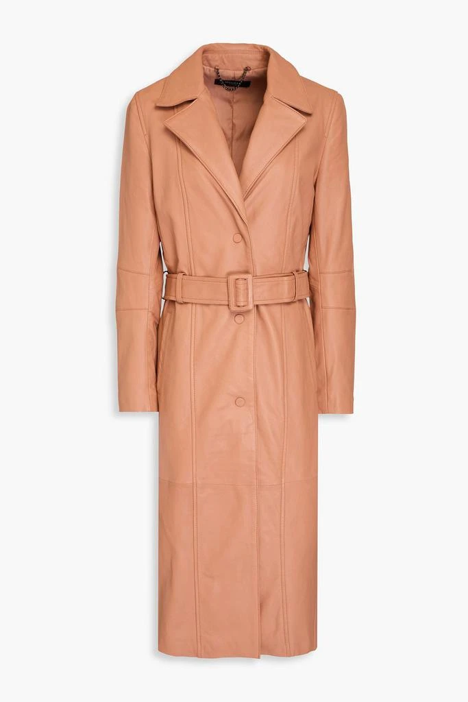 Muubaa Belted leather coat 1