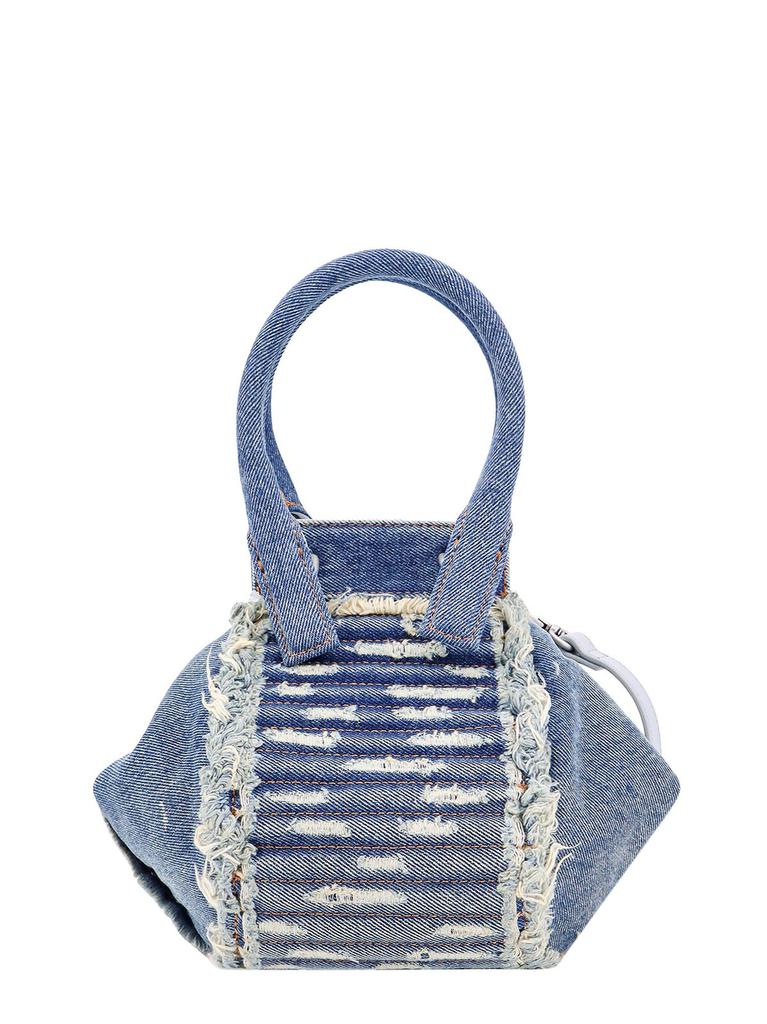 Diesel Diesel D-Vina-XS Logo Charm Denim Shoulder Bag