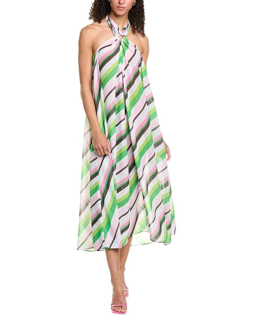 chinese dress ladies Ganni Printed Maxi Dress, 38