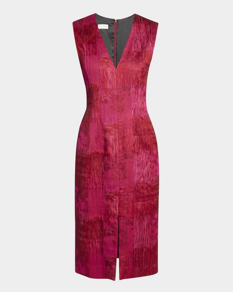 Dries Van Noten Delina Patchwork Crinkle Dress 1