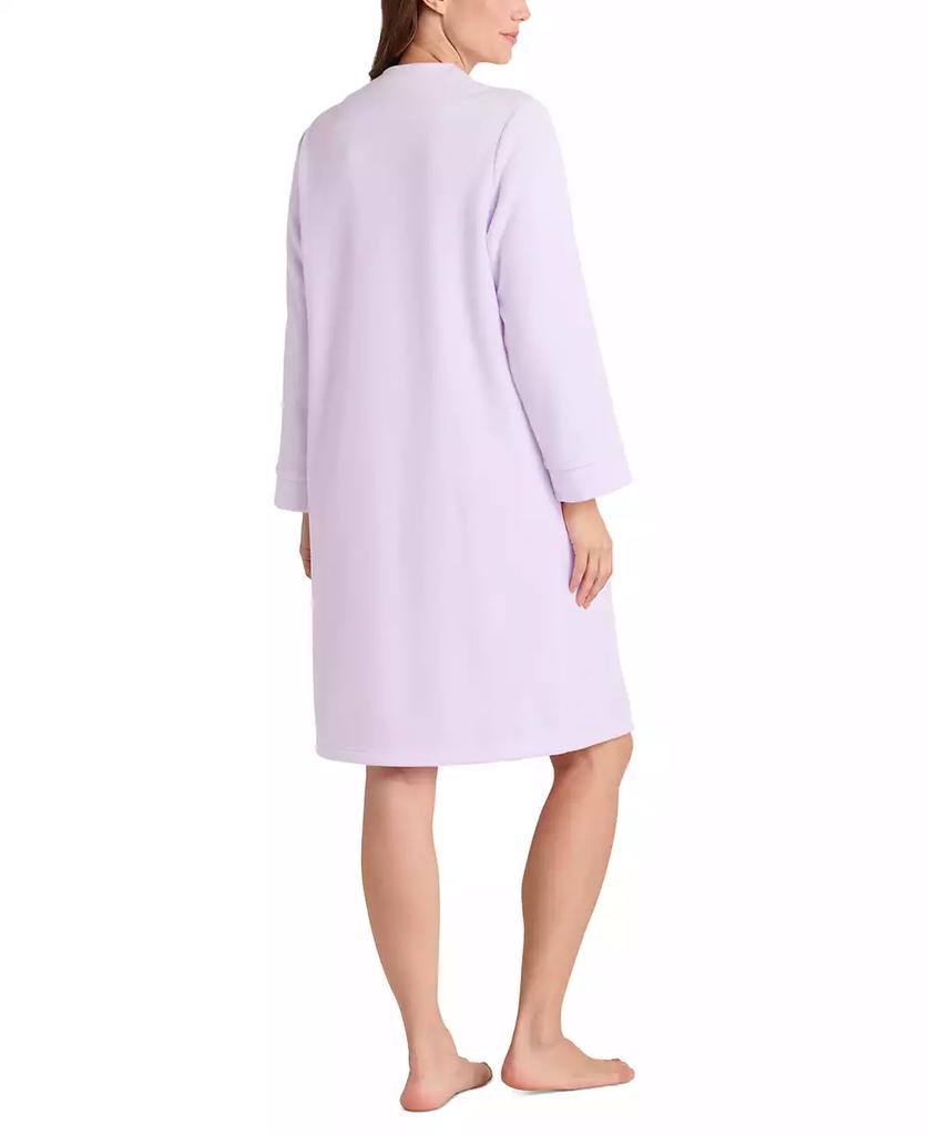 Miss Elaine Women's Embroidered Fleece Short Robe