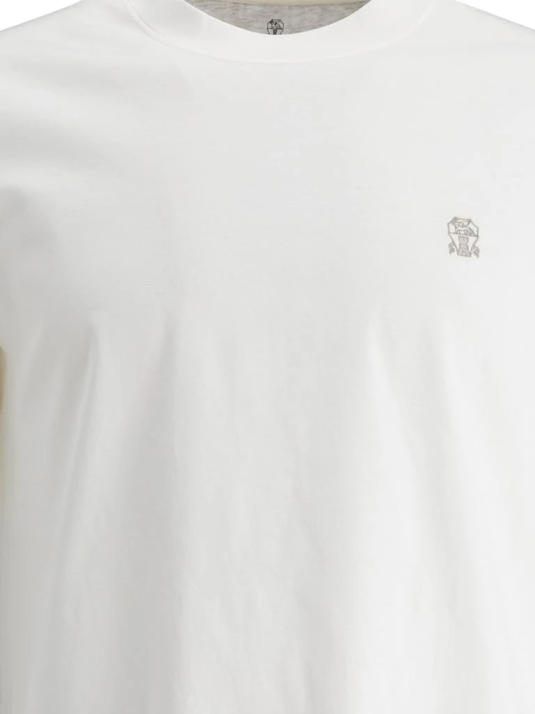 Brunello Cucinelli LOGO-EMBROIDERED T-SHIRT 3