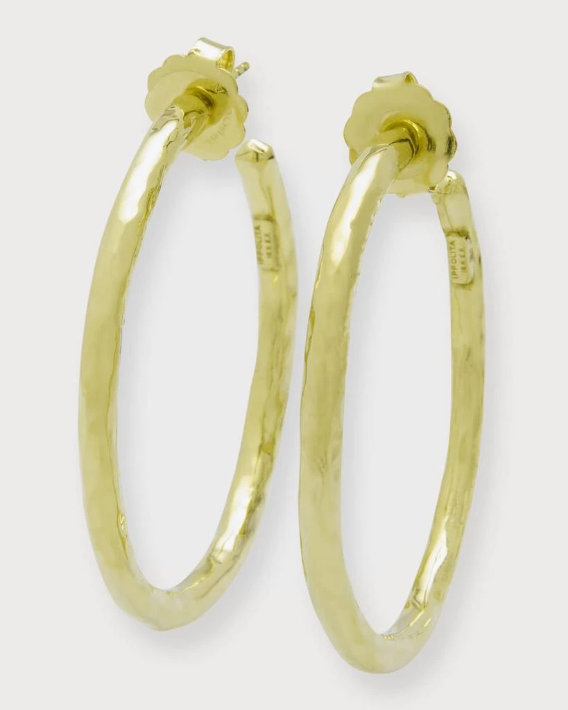 Ippolita Medium Hammered Hoop Earrings in 18K Gold