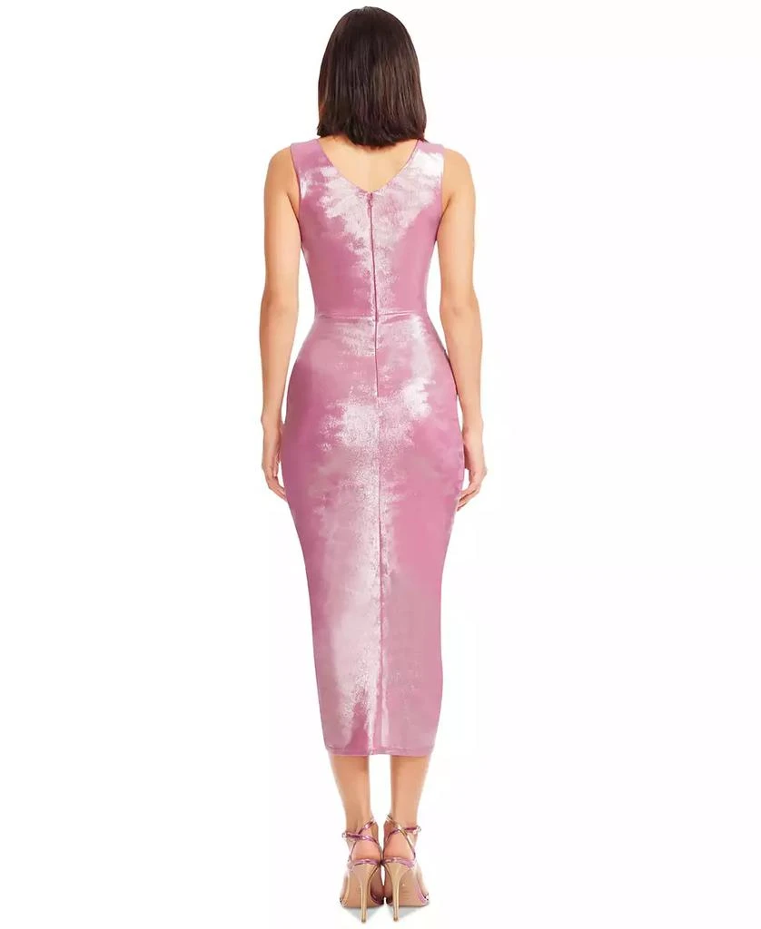 Dress The Population Women's Britt V-Neck Ruched Sleeveless Dress 4