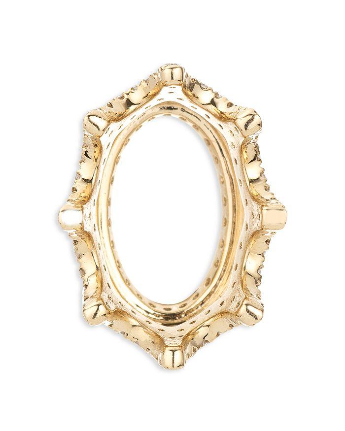 Adina Reyter 14K Yellow Gold Pavé Diamond Crown Big Bead, 0.3 ct. t.w.