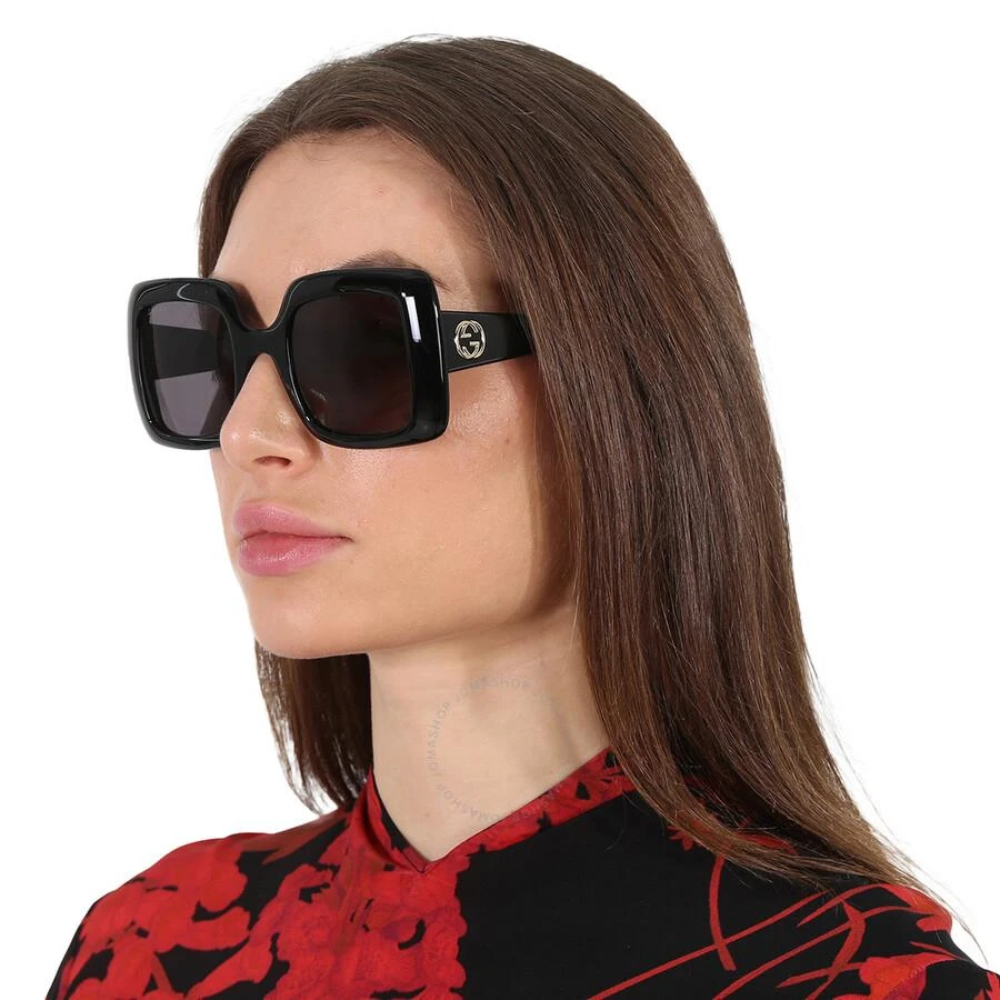 Gucci Grey Rectangular Ladies Sunglasses GG0896S 001 52 2