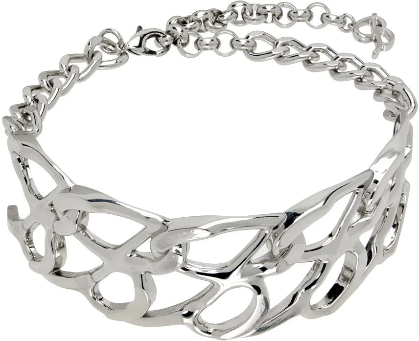 BLUMARINE Silver B Monogram Choker
