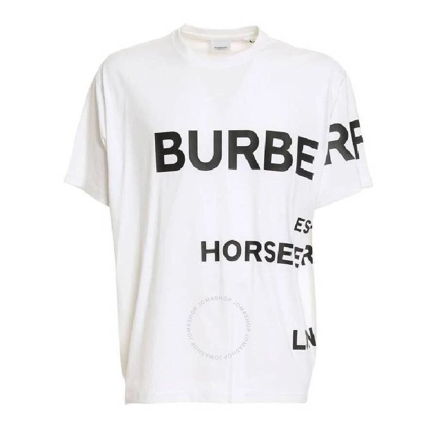 Burberry Harlford Logo Print Cotton Crewneck T-Shirt 1