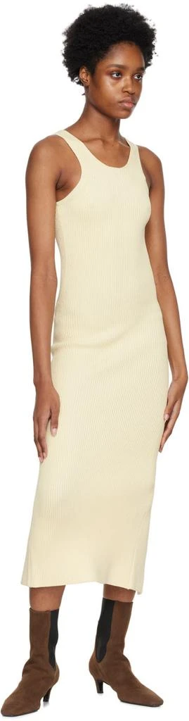 Totême Yellow Curved Compact Midi Dress 4