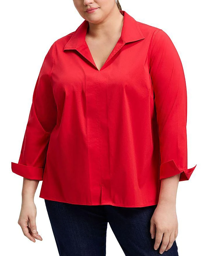 Foxcroft Plus Agnes Stretch Shirt 1