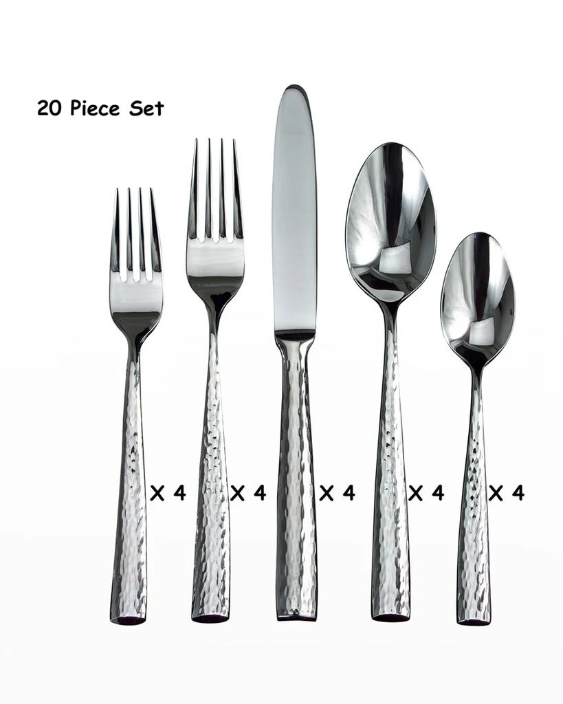 Ricci Silversmith 20-Piece Anvil Flatware Set