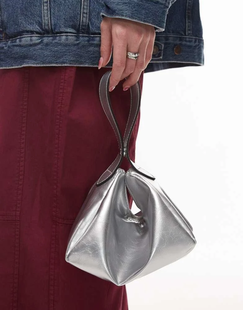 Topshop Silver Bag Asos Topshop Topshop Sohana Embellished Grab