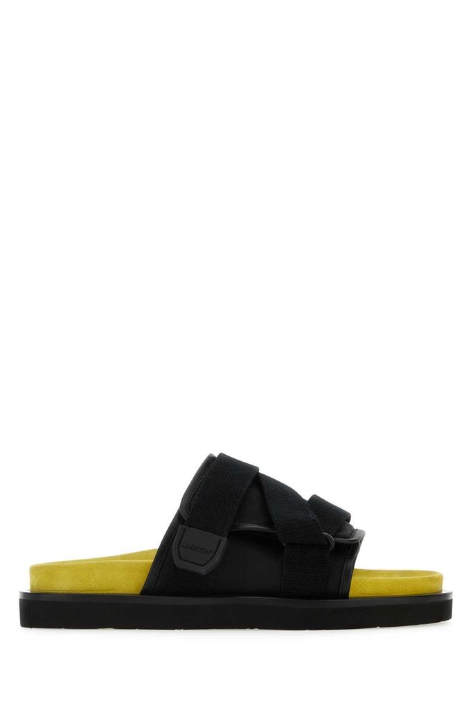 サンダル AMBUSH Black Leather Slippers Shop BLACK LEATHER SLIPPERS on Sale at BeyondStyle – Get 48