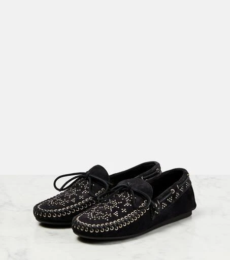 Isabel Marant Freen embellished suede moccasins 5