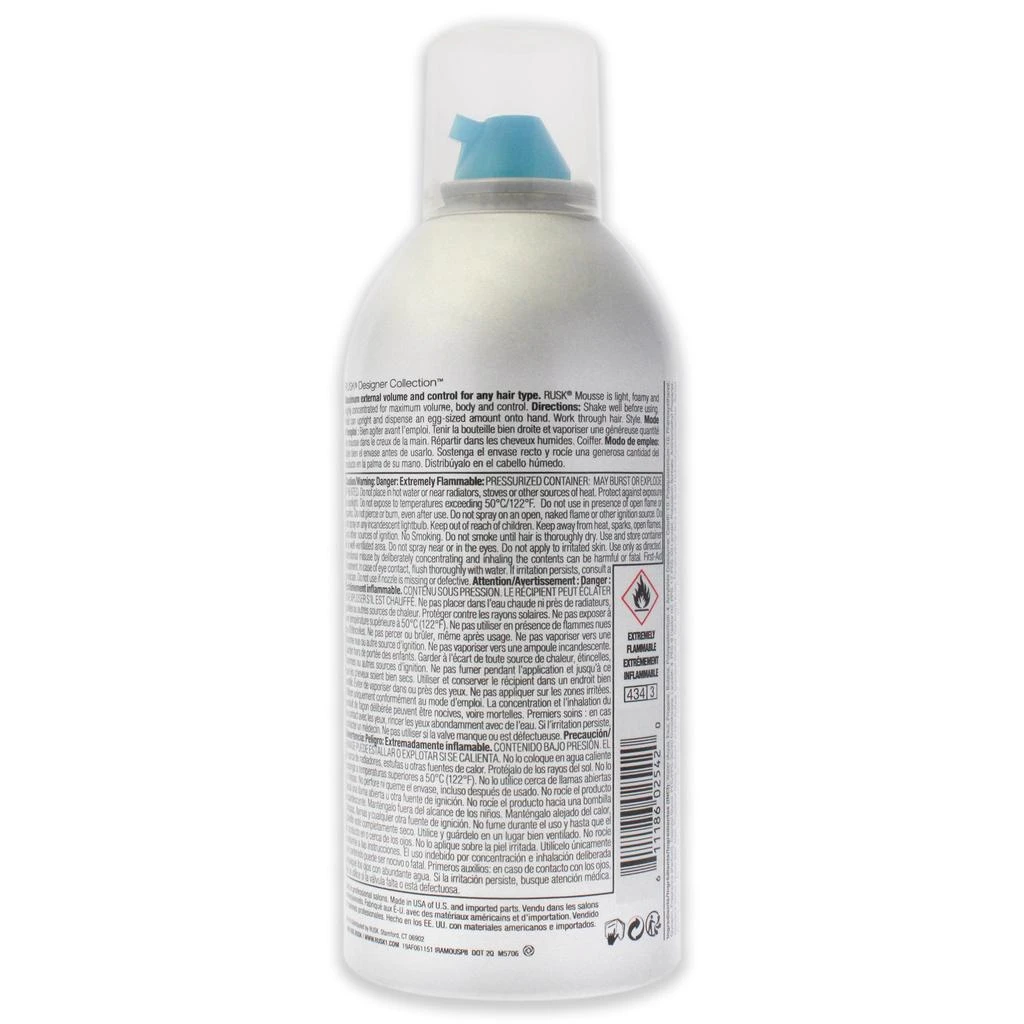Rusk Maximum Volume and Control Mousse by  for Unisex - 8.8 oz Mousse 2