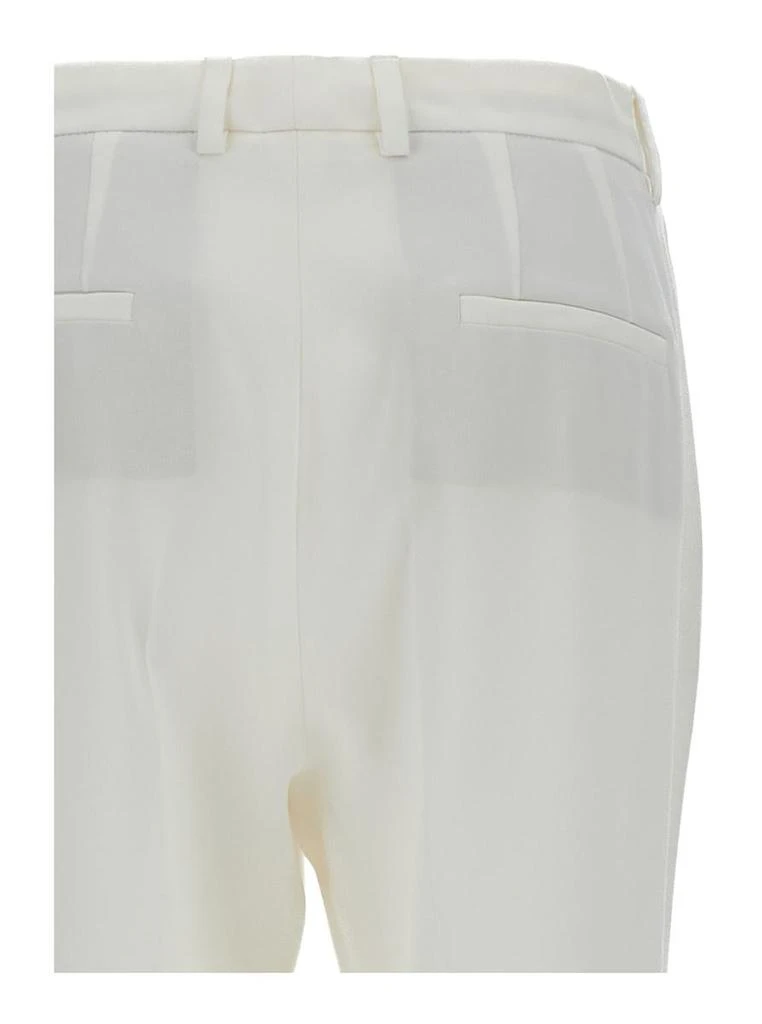 Alberto Biani White Low Waist Flared Trousers In Technical Fabric Woman 3